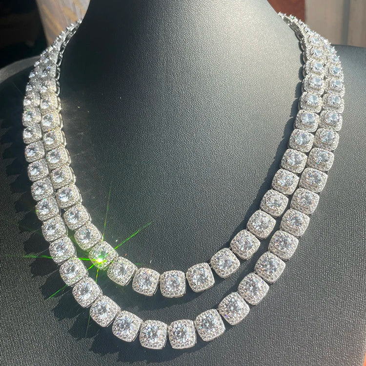 Cluster Tennis Necklace
