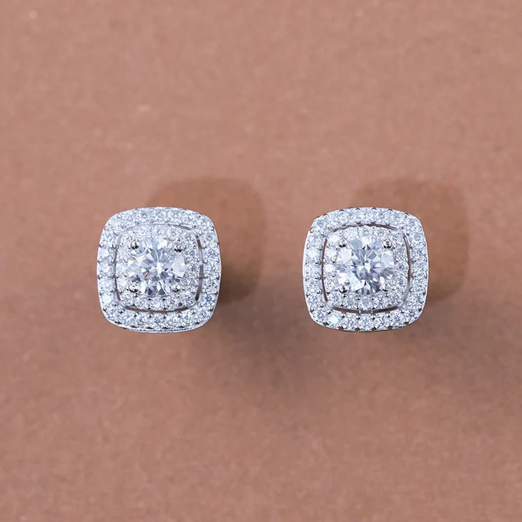 Row Halo Stud Earrings | Row Halo Earrings | Ice Cream Jewelry Co.