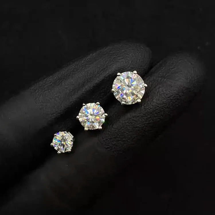 6 Prongs Stud Earrings | Prongs Stud Earrings | Ice Cream Jewelry Co.