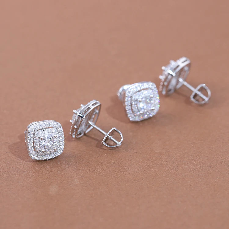Row Halo Stud Earrings | Row Halo Earrings | Ice Cream Jewelry Co.