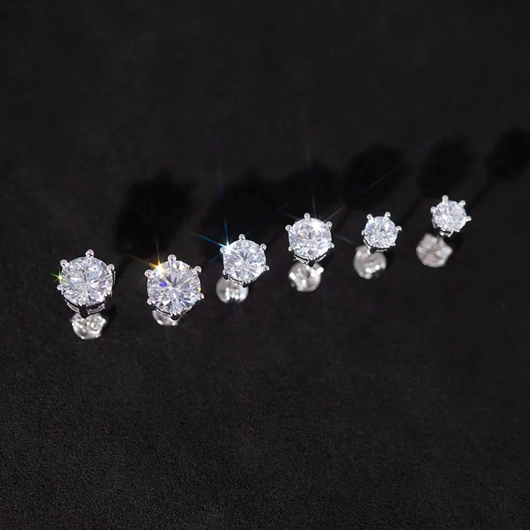 6 Prongs Stud Earrings | Prongs Stud Earrings | Ice Cream Jewelry Co.