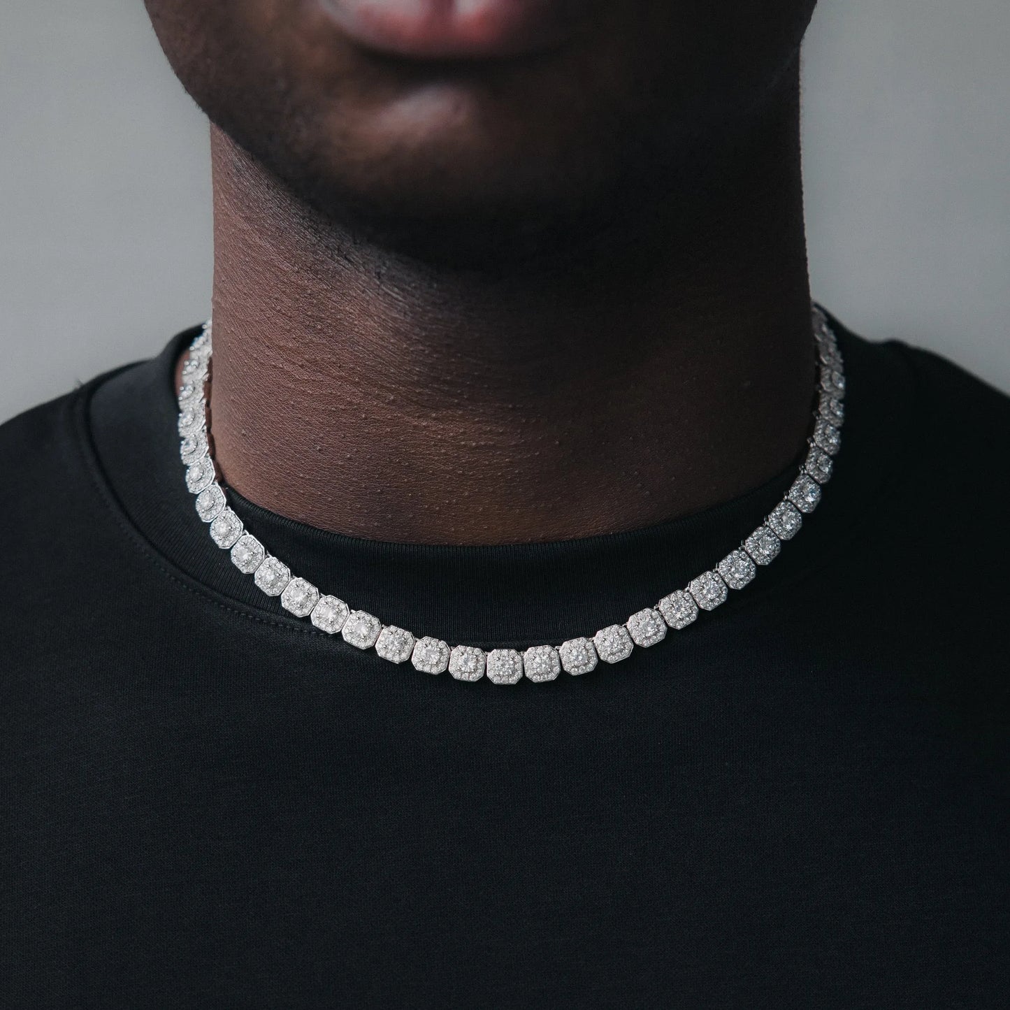 Cluster Tennis Necklace