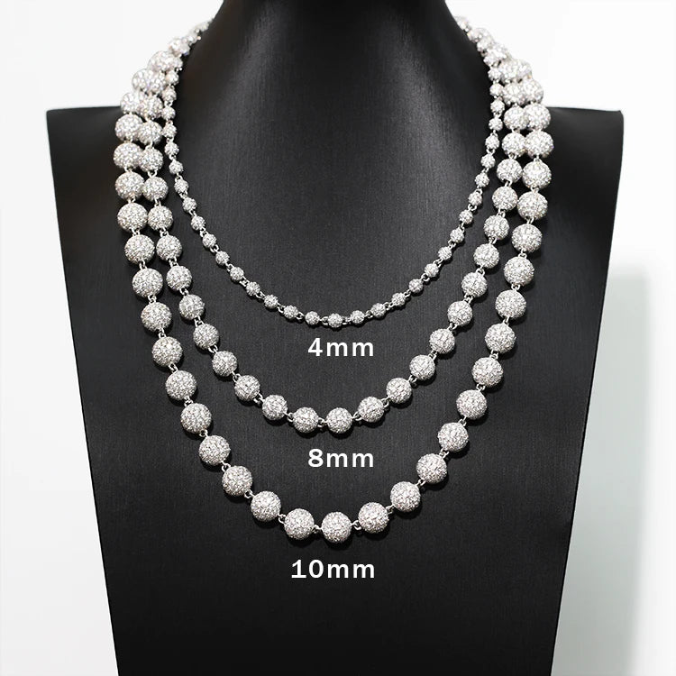 Iced Out Ball Chain Necklace | Chain Necklace | Ice Cream Jewelry Co.