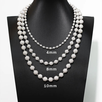 Iced Out Ball Chain Necklace | Chain Necklace | Ice Cream Jewelry Co.
