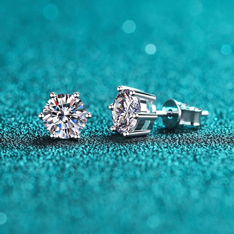 Prong White Gold Earring | Prong Solid Earring | Ice Cream Jewelry Co.
