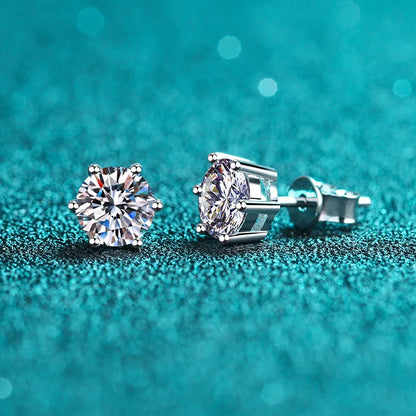 Prong White Gold Earring | Prong Solid Earring | Ice Cream Jewelry Co.