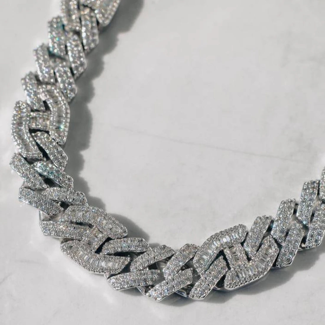 Men's Cuban Chain | White Gold Cuban Chain | Ice Cream Jewelry Co.