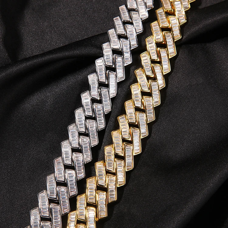 Wide Chain Necklace | Gold Baguette necklace | Ice Cream Jewelry Co.