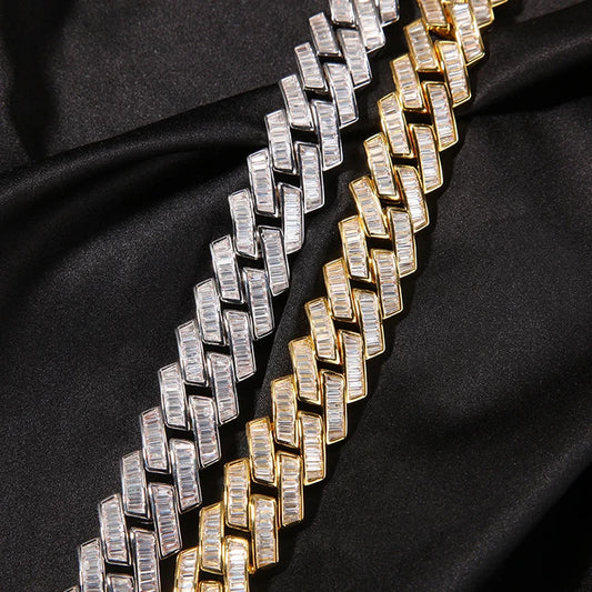 Wide Chain Necklace | Gold Baguette necklace | Ice Cream Jewelry Co.