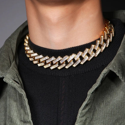 Wide Chain Necklace | Gold Baguette necklace | Ice Cream Jewelry Co.