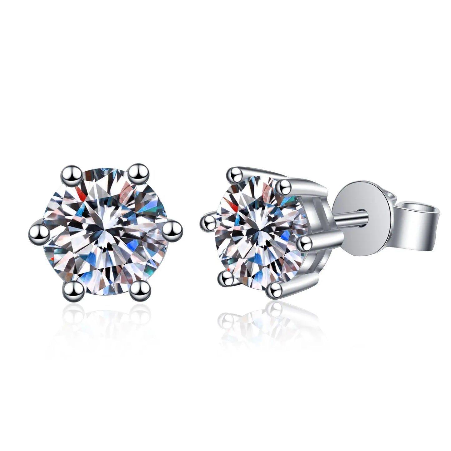 Prong White Gold Earring | Prong Solid Earring | Ice Cream Jewelry Co.
