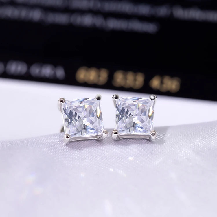 Princess Cut Earrings | Princess Stud Earrings | Ice Cream Jewelry Co.